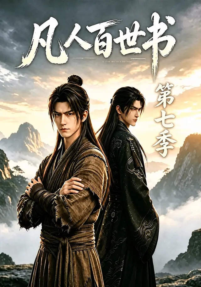 黄果短剧《凡人百世书第七季》玄幻悬疑与逆袭海报