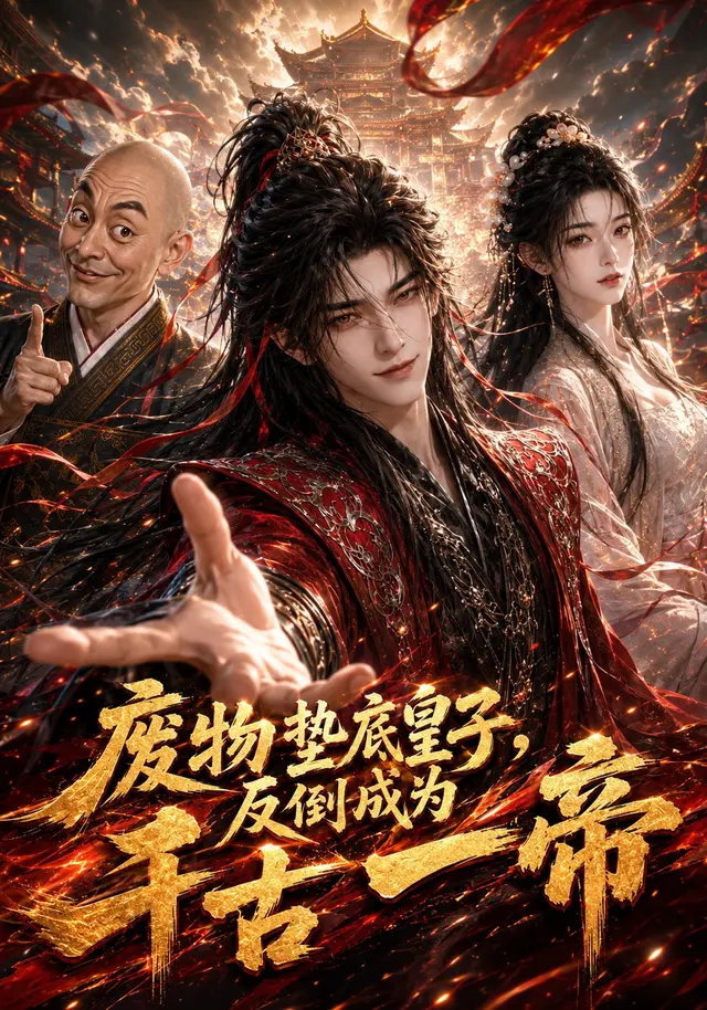 黄果短剧《废物垫底皇子，反倒成为千古一帝》宫廷权谋短剧海报